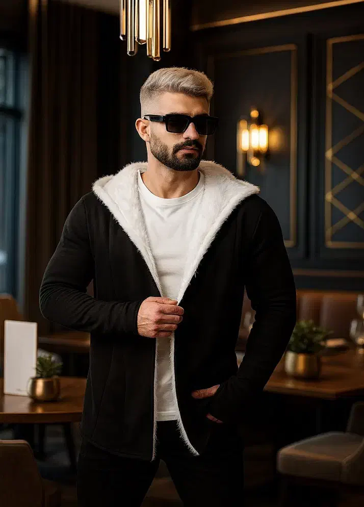 شنل خز سفید مردانه مدل venit|لباس|کاشان, شهرک امیرکبیر|دیوار