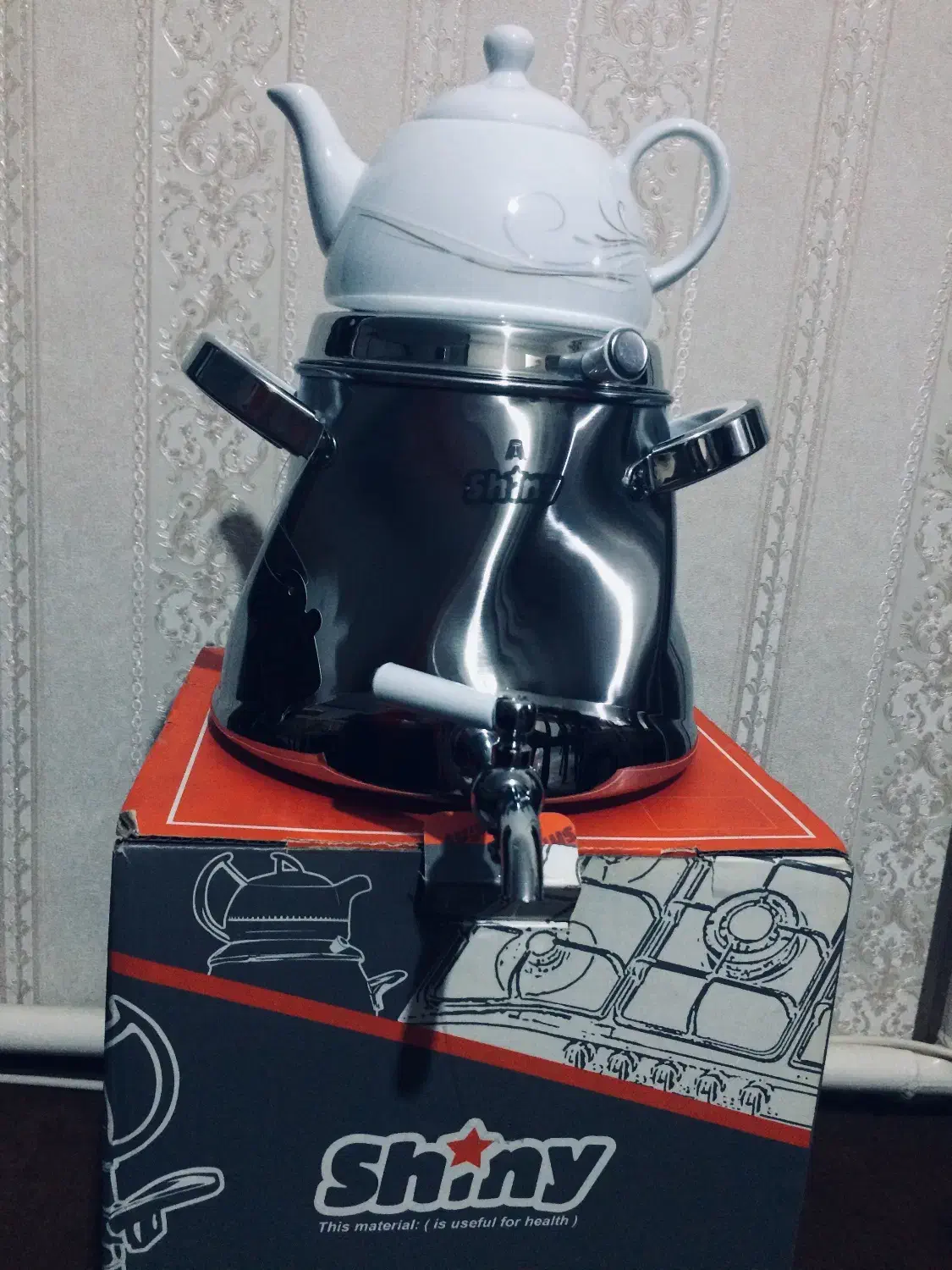سماور روی گاز shiny|سماور، چایساز، قهوهساز|تبریز, |دیوار