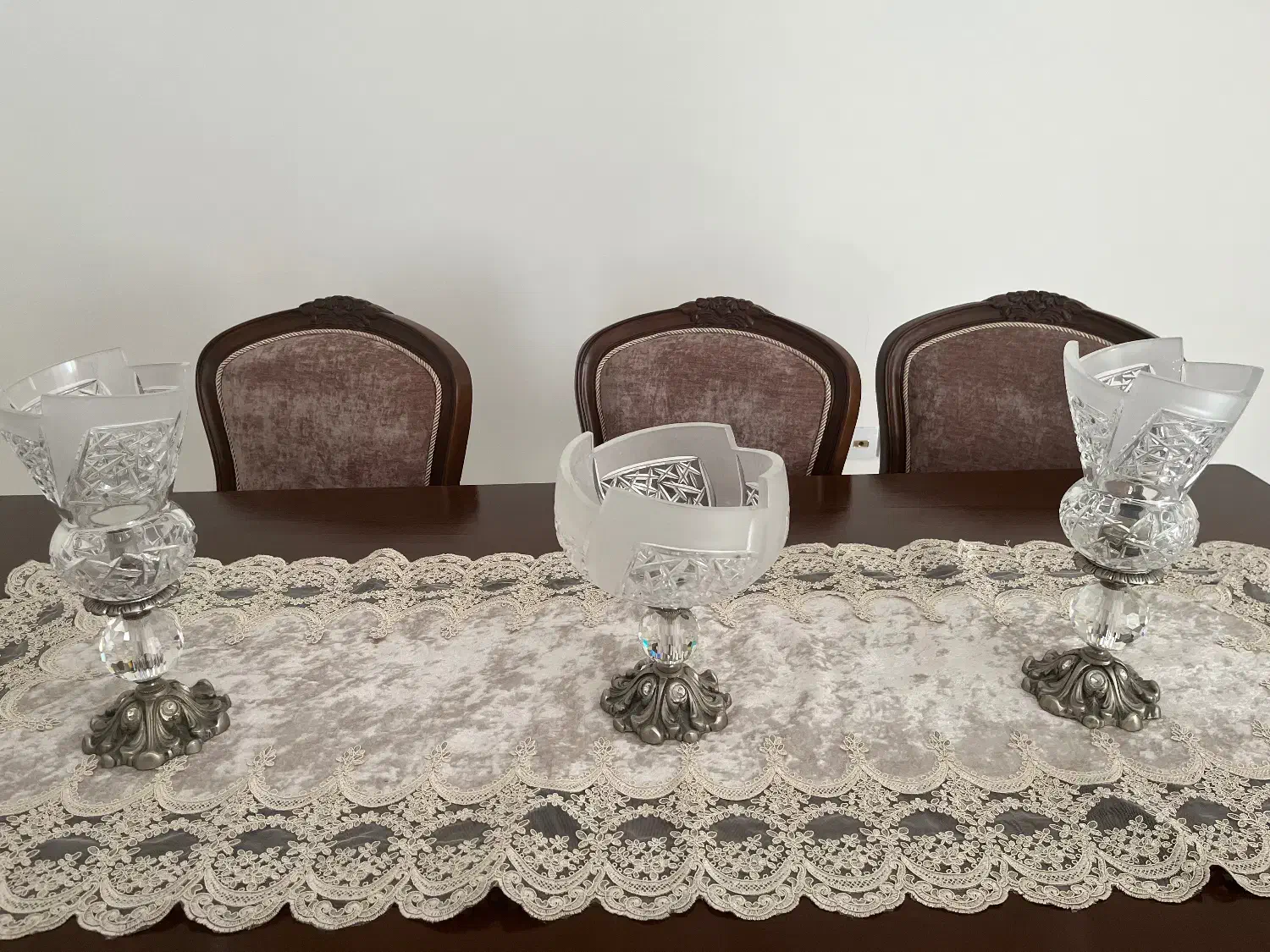 ست گلدان و کریستال تراش دار و شیک|ظروف سرو و پذیرایی|کرج, عظیمیه|دیوار