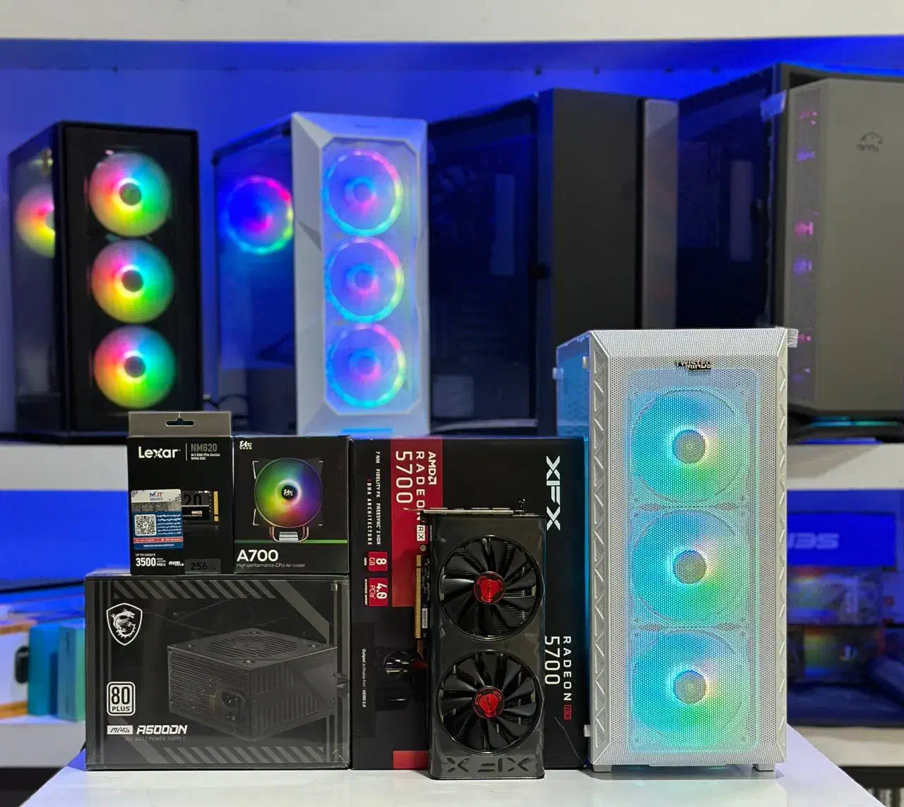 کیس گیمینگ RX5700 8GB نسل 13 کیس RGB آکبند|رایانه رومیزی|مشهد, آبکوه|دیوار
