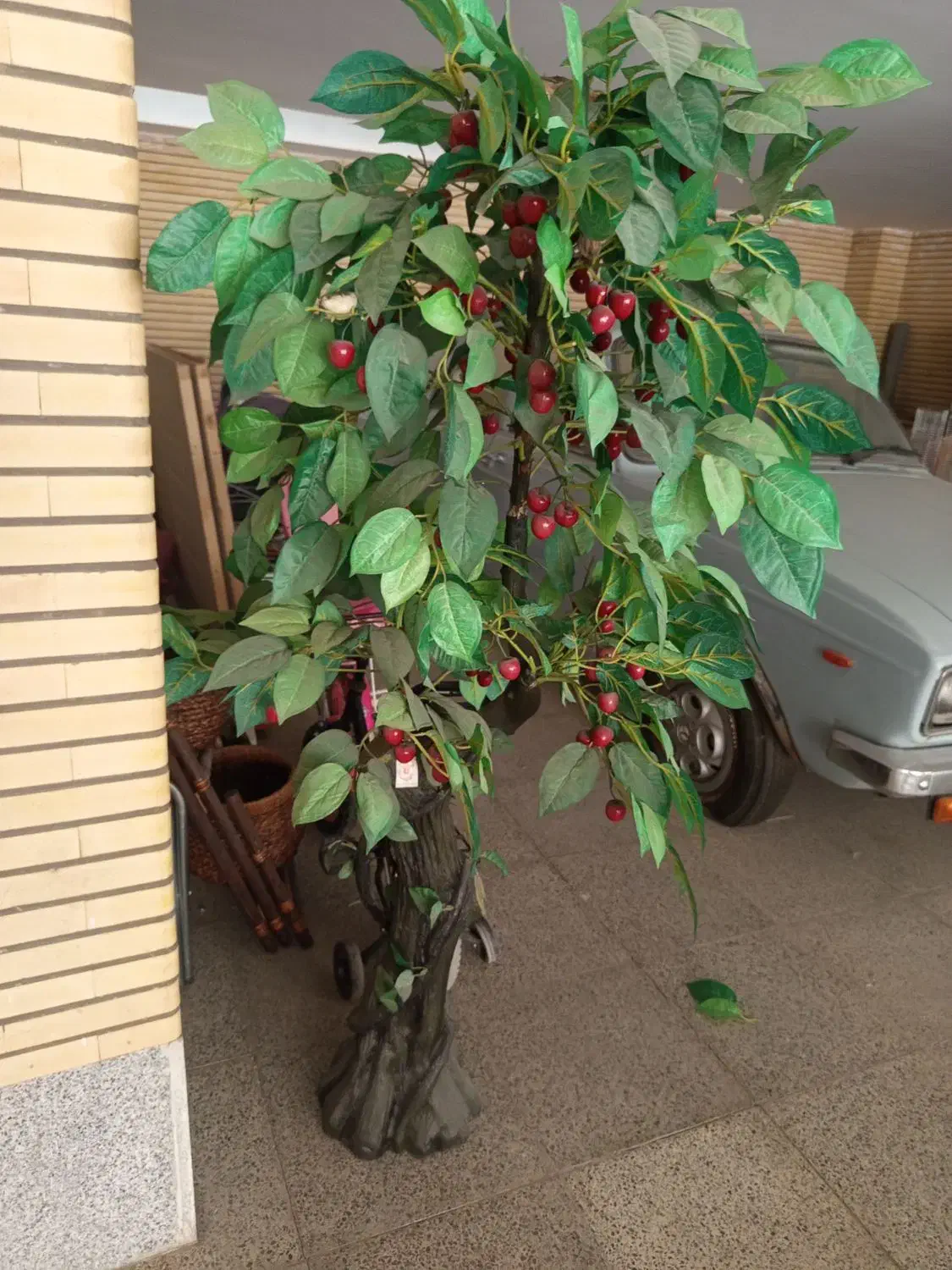 درخت گیلاس مصنوعی|گل مصنوعی|اصفهان, همدانیان|دیوار