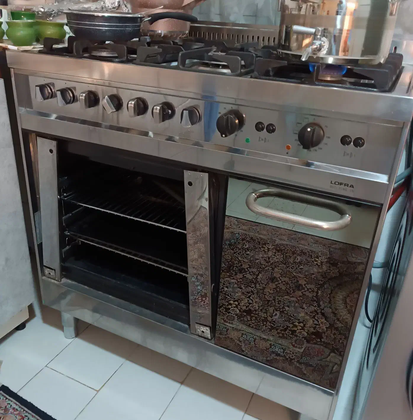 فر گاز وتستر ایتالیایی لوفرابدنه آلومینیوم Lofra|اجاق گاز و لوازم برقی پخت‌وپز|کرج, کرج نو|دیوار