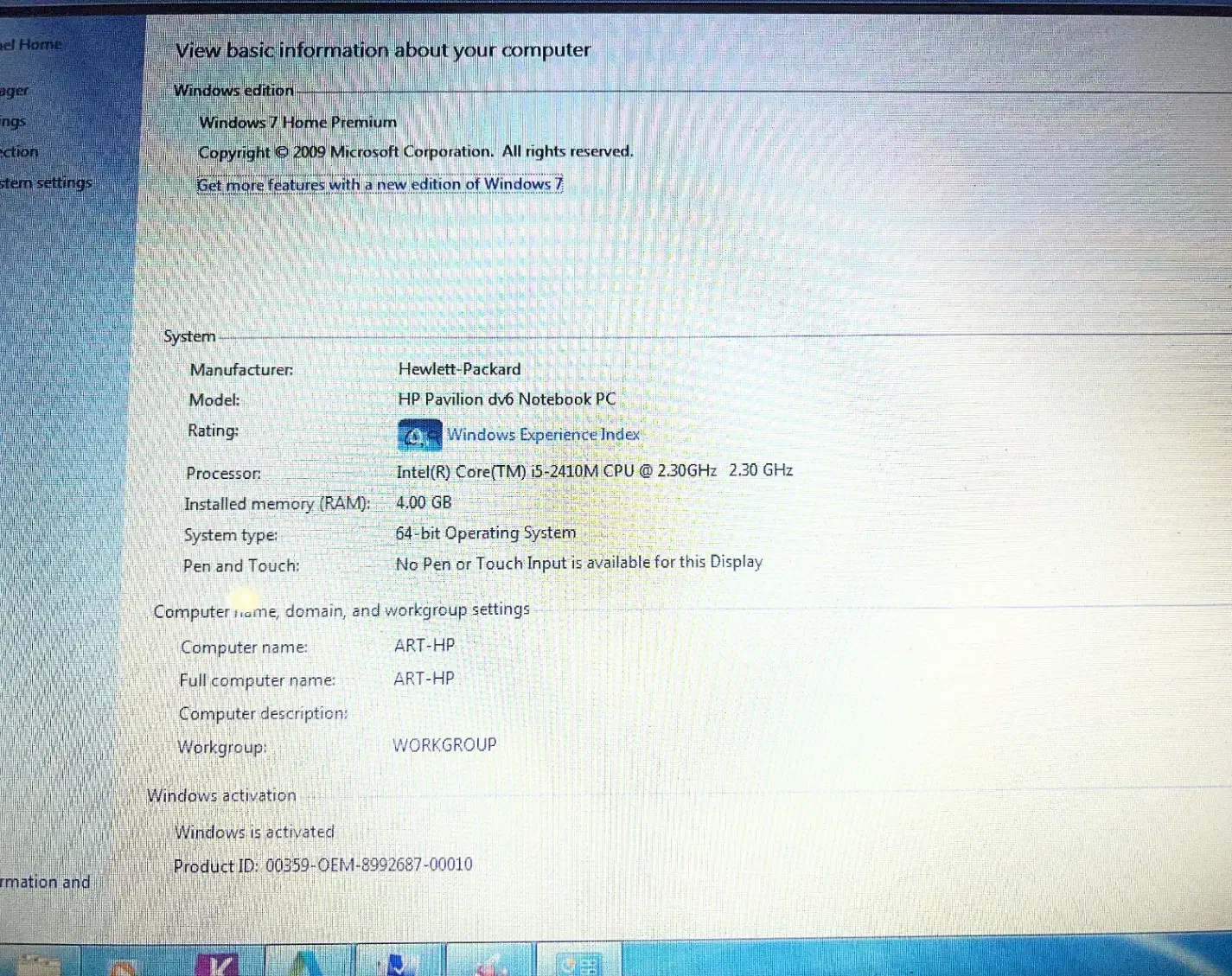 لپ تاپ hp مدل Dv6|رایانه همراه|مشهد, اقبال|دیوار
