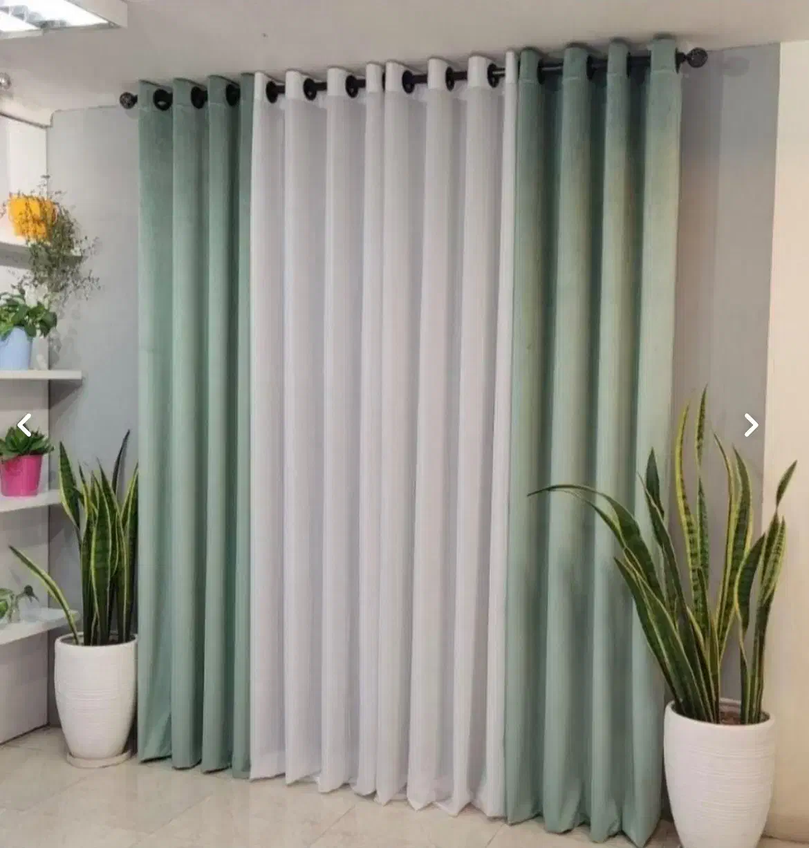 پرده ساده و طرح دار پذیرایی و اتاق خواب|پرده، رانر، رومیزی|تهران, هرندی|دیوار