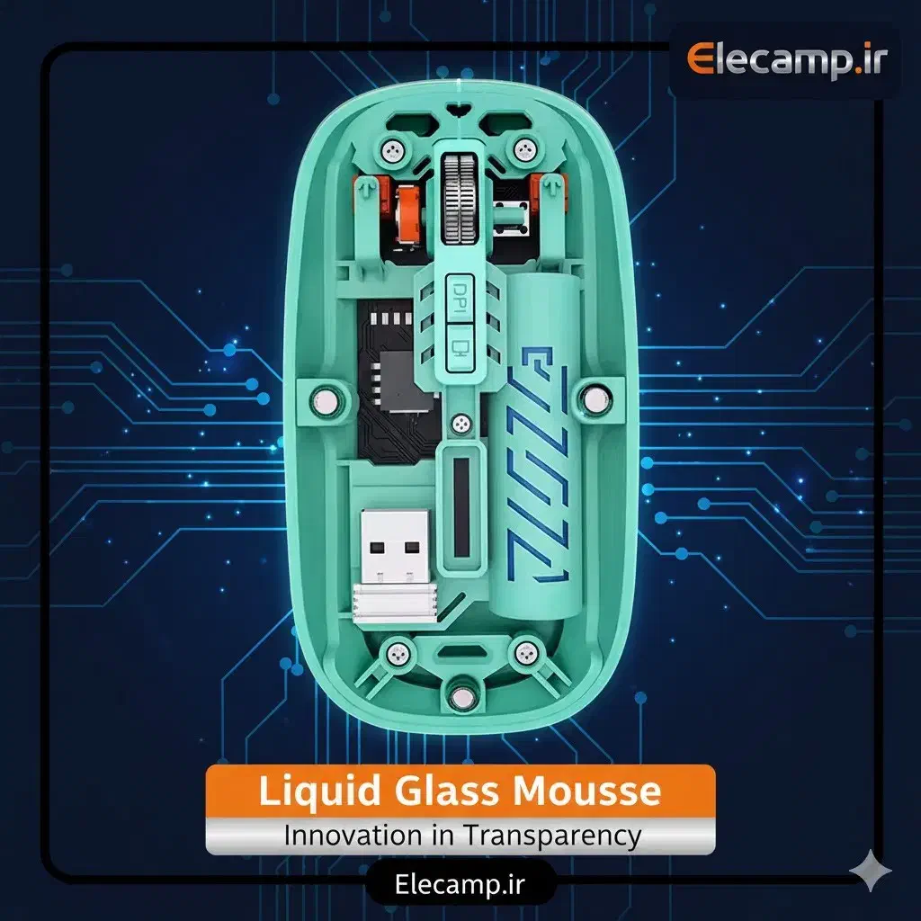 موس بیسیم Liquid Glass لپ‌تاپ شارژ Type-C|قطعات و لوازم جانبی رایانه|قم, حاج زینل|دیوار