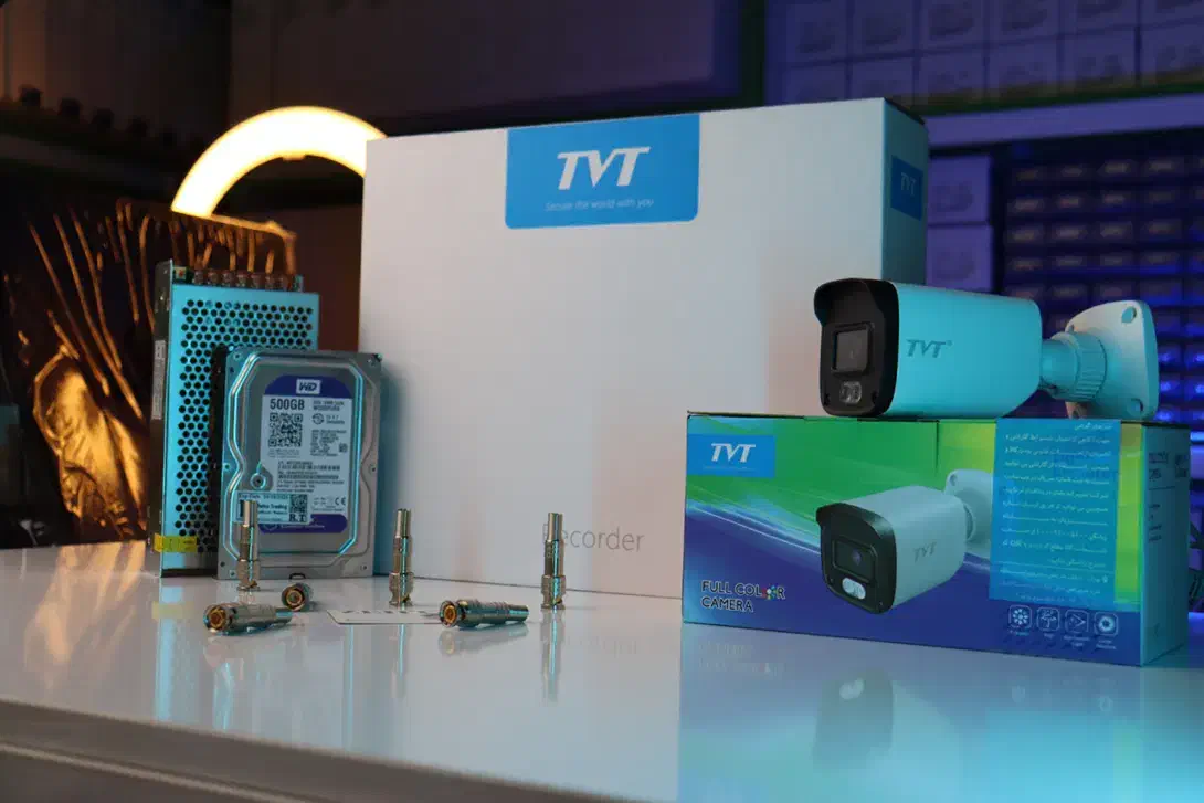 پکیج دوربین برند TVT میکروفون دار|دوربین مداربسته|خرم‌آباد, |دیوار