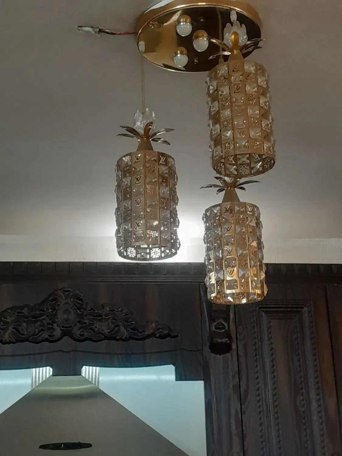 لوستر سه تایی|لوستر و چراغ آویز|تهران, گلچین|دیوار