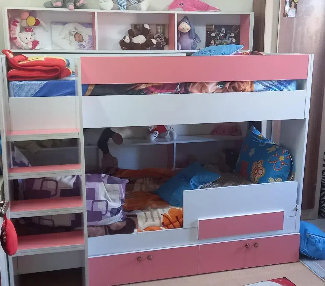 تخت نوجوان دوطبقه محکم|تخت و سرویس خواب|هشتگرد, شهرک ولیعصر (مصلی)|دیوار