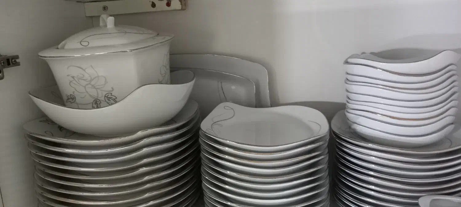 ظروف چینی دوازده نفره|ظروف سرو و پذیرایی|بهارستان, |دیوار