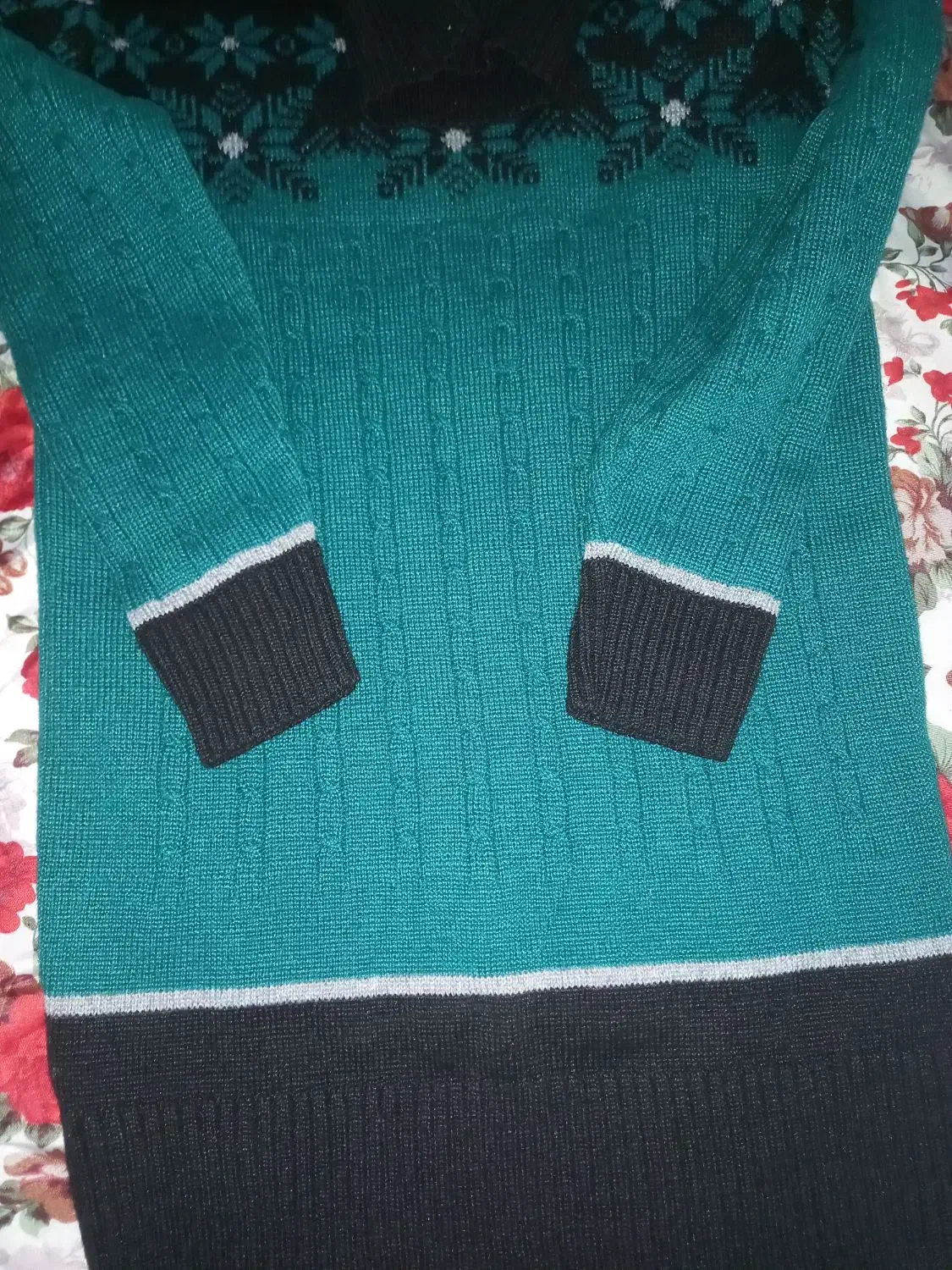 بافت نواستفاده نشده سایز۳۸و۳۹ مدل یقه گرد|لباس|گرگان, |دیوار