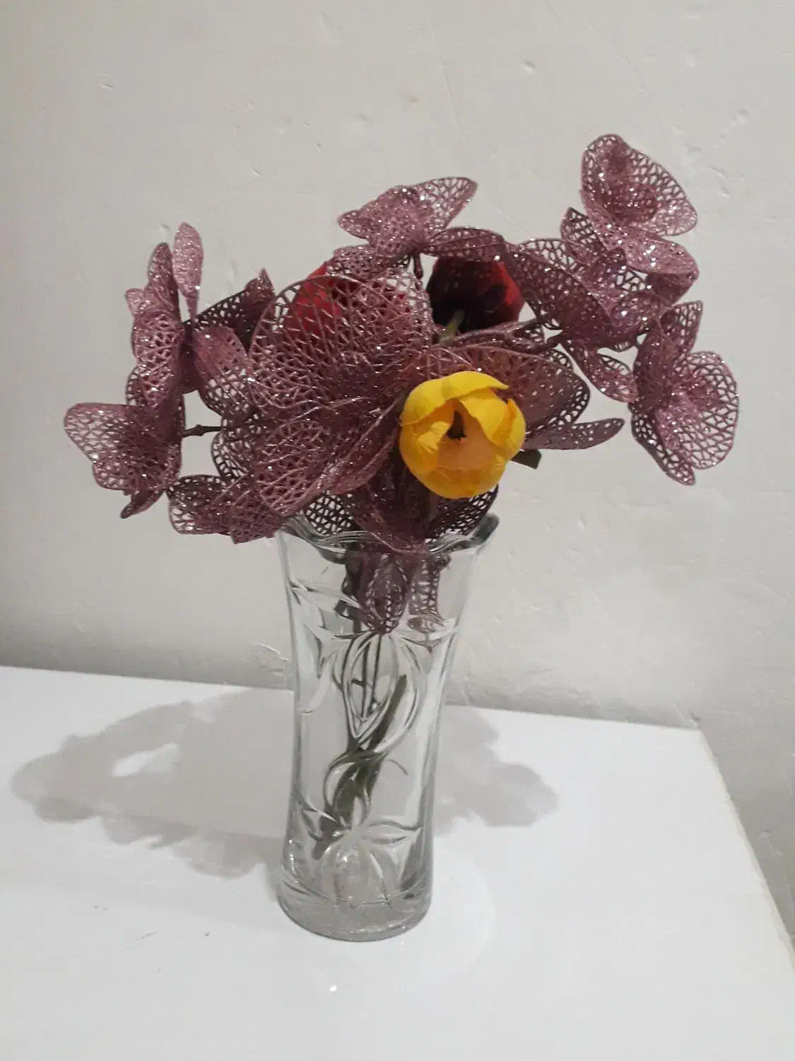 گلدان با گل هایش|گل مصنوعی|اردبیل, |دیوار