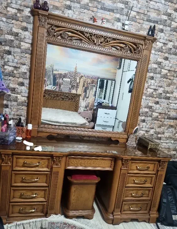 سرویس خواب تمام چوب راش گرجستان طرح ایتالیانو|تخت و سرویس خواب|تبریز, |دیوار