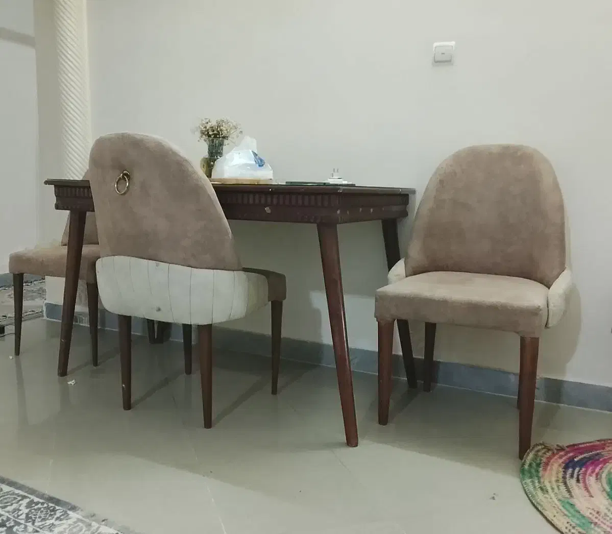 میز نهار خوری 4نفره چوبی|میز و صندلی غذاخوری|بندرعباس, |دیوار