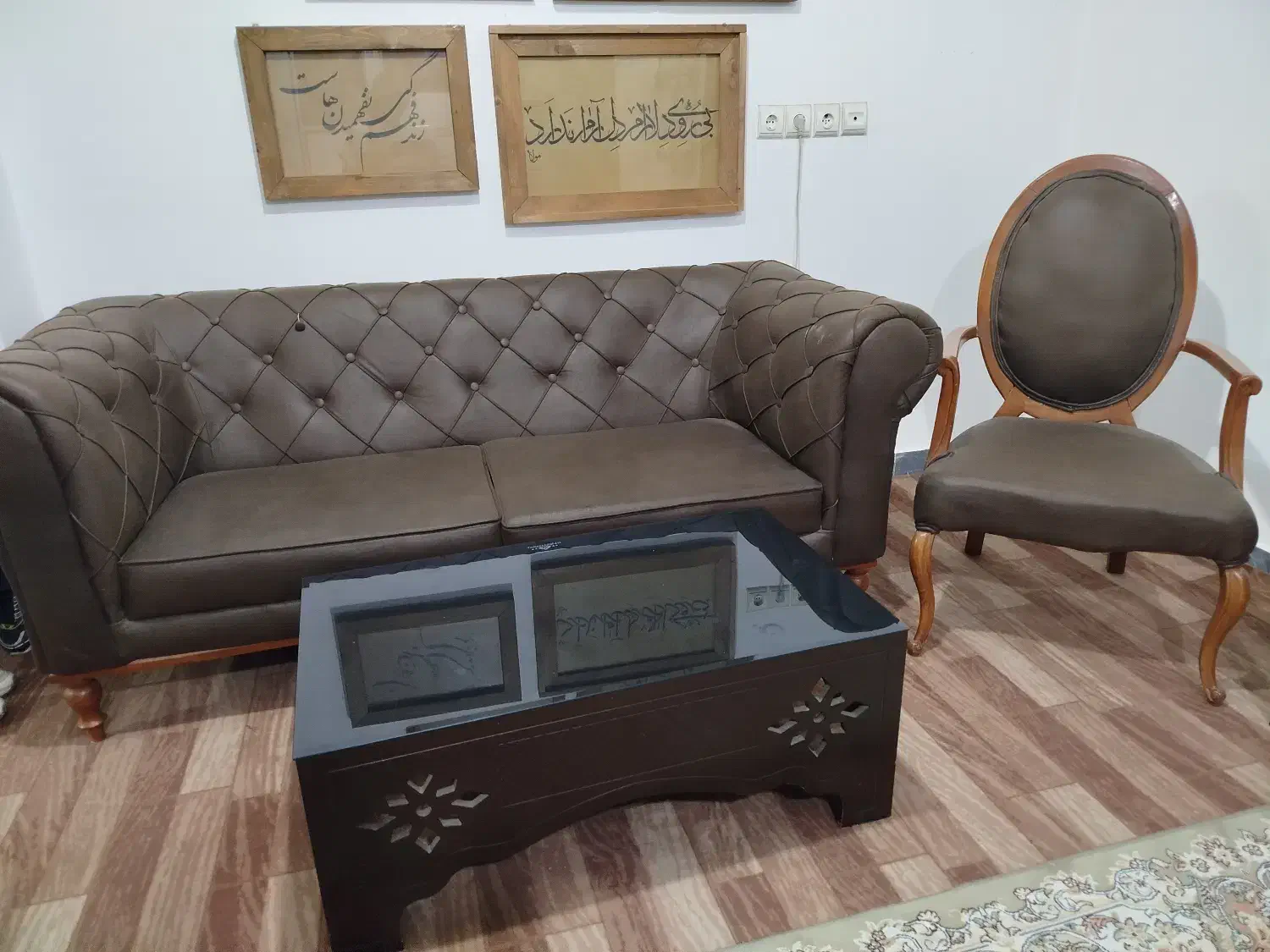 مبل کلاسیک ۷نفره|مبلمان خانگی و میز عسلی|امیدیه, |دیوار