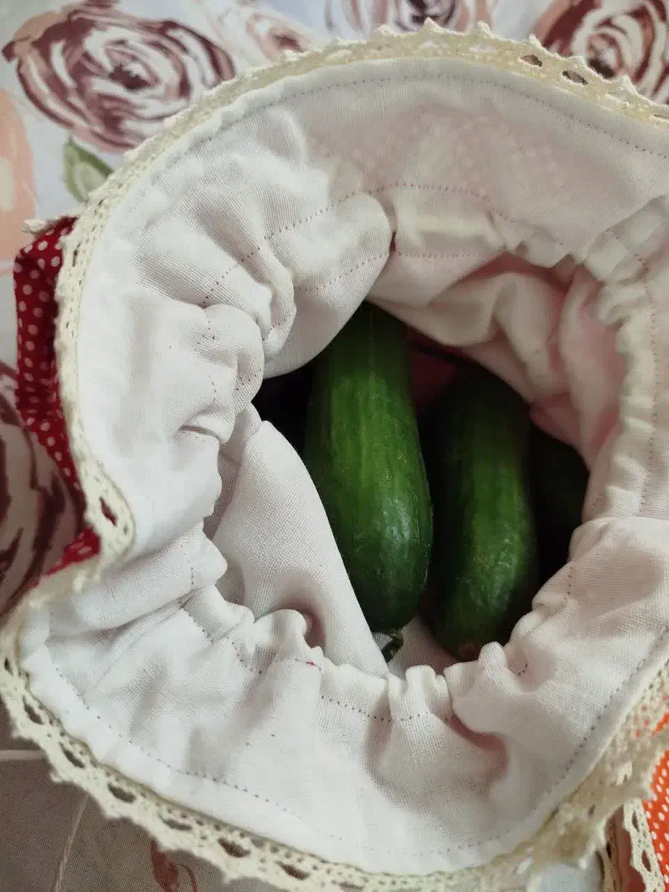 کیسه سبزی فانتزی پنلی|سفره، حوله، دستمال آشپزخانه|یزد, |دیوار