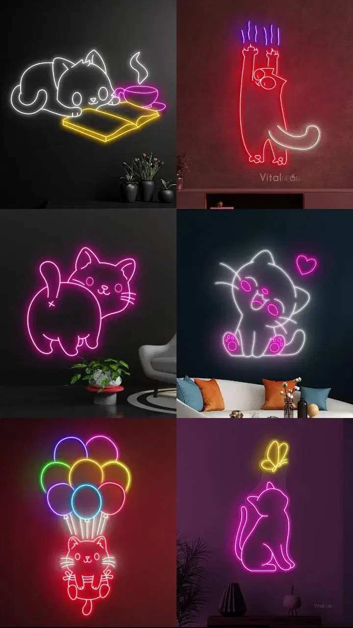 ساخت انواع نیون-نئون با بالاترین کیفیت|ریسه و چراغ تزئینی|رشت, دیانتی|دیوار