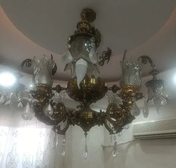 لوستر برنجی|لوستر و چراغ آویز|محمدیه-قزوین, |دیوار