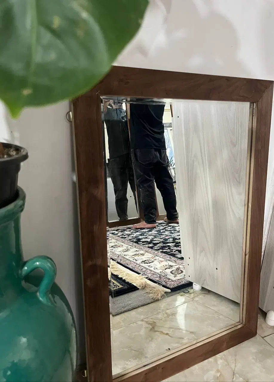 آینه قدی با قاب روکش طبیعی چوب|آینه|اندیشه, اندیشه فاز ۱|دیوار