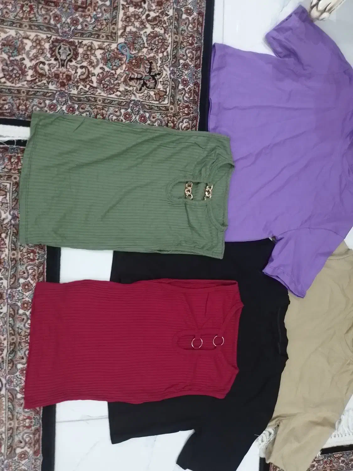 تاپ زنانه و کراپ دخترانه نخی|لباس|ری, شهادت|دیوار