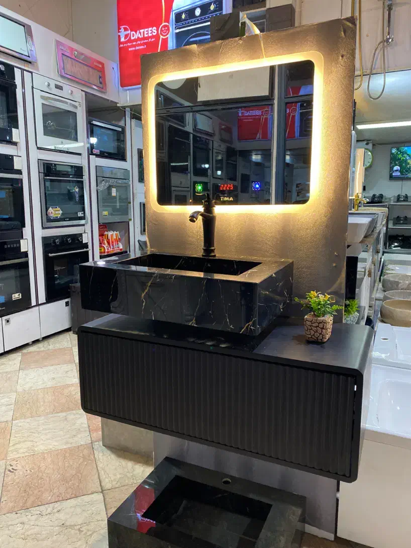 روشویی کابینتی مدل gsf درب بامبو مشکی طوسی سفید|لوازم سرویس بهداشتی|تهران, تهرانسر شرقی|دیوار