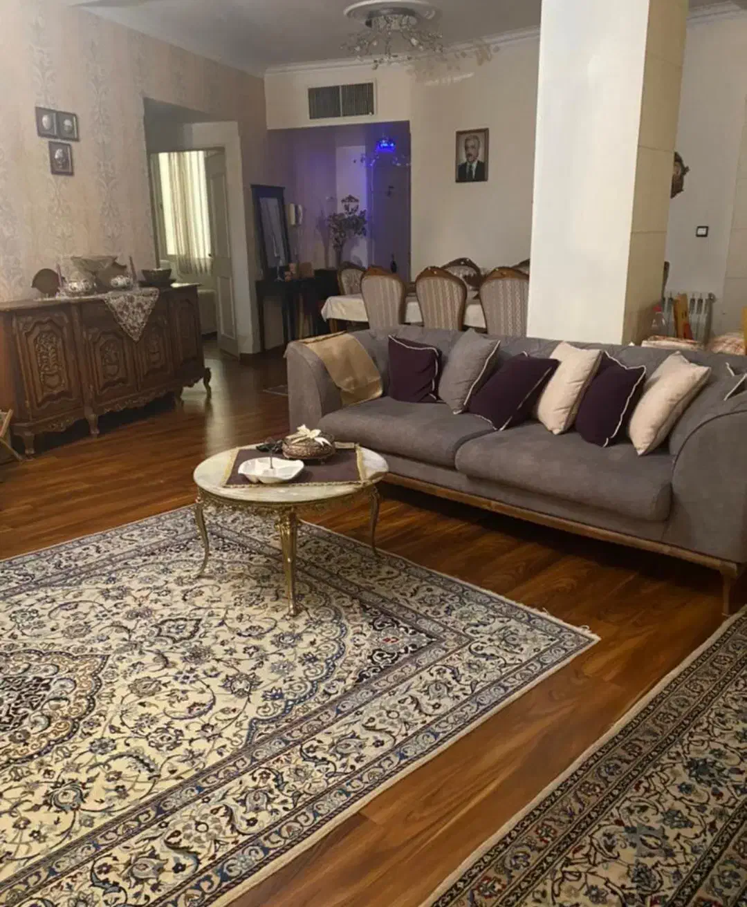 نیاوران ۱۳۰ متر ۲ خوابه با امکانات کامل طبقه ۴