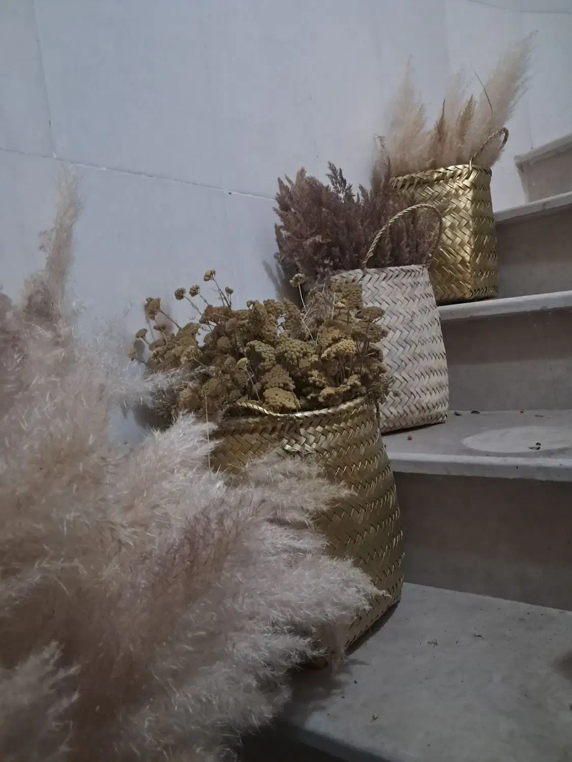 جای گلدون حصیری|صنایع دستی و سایر لوازم تزئینی|قزوین, |دیوار