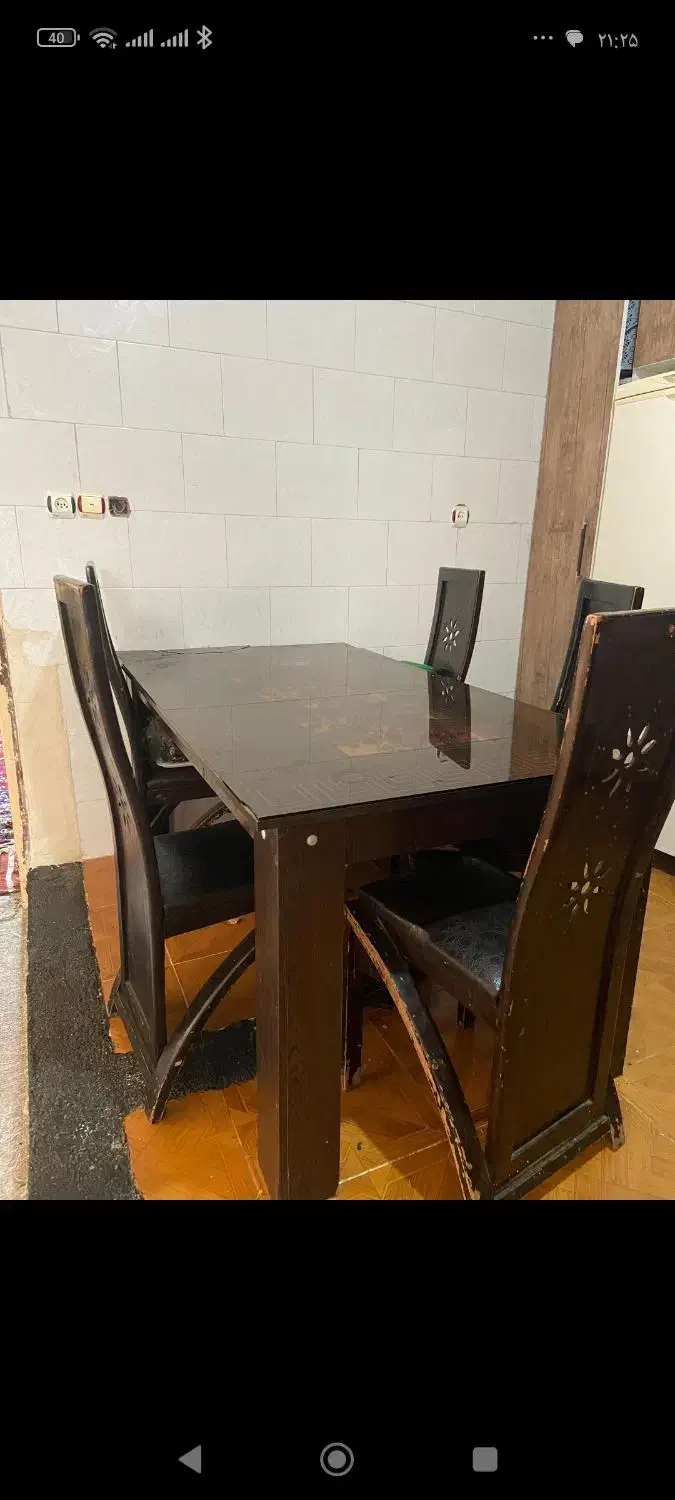 میز نهار خوری ۶ نفره|میز و صندلی غذاخوری|آبدانان, |دیوار