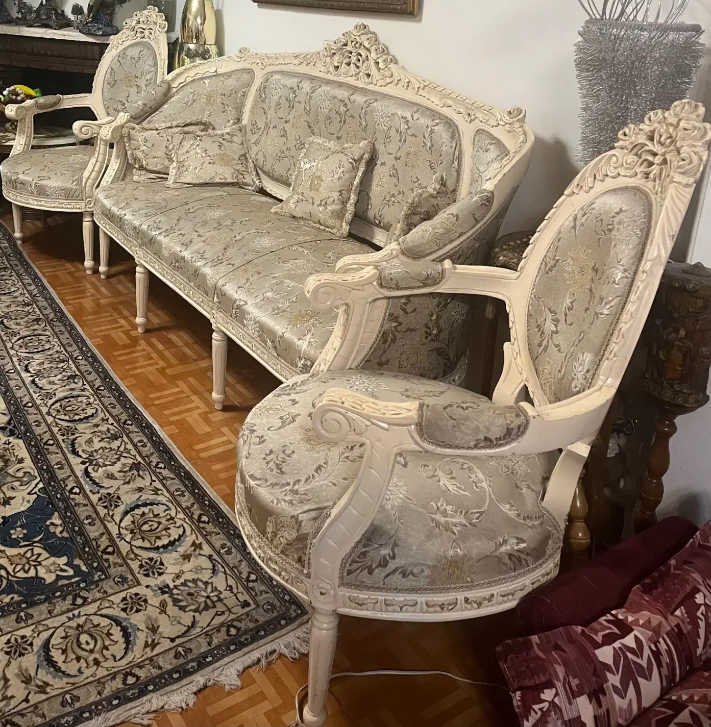 مبلمان استیل با ناهار خوری ۸ نفره|مبلمان خانگی و میز عسلی|تهران, مینی‌سیتی (شهرک نفت)|دیوار