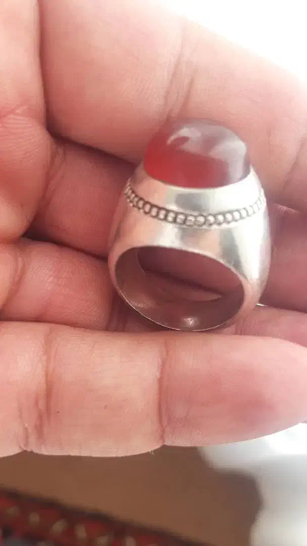 انگشترهای نقره دستساز با عقیق اصل|جواهرات|آذرشهر, |دیوار