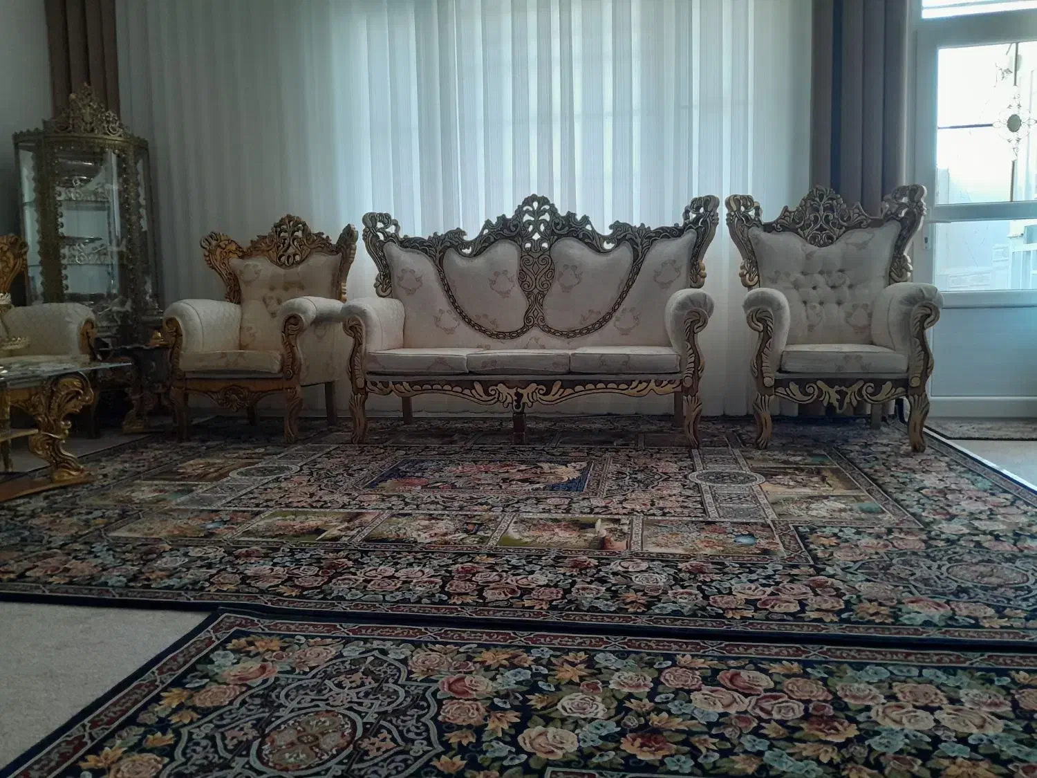 مبل سلطنتی ۹ نفر|مبلمان خانگی و میز عسلی|الیگودرز, |دیوار
