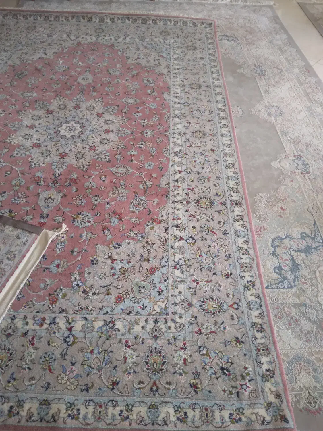 فرش کاشان پشم و ابریشم نو|فرش|کرمانشاه, |دیوار