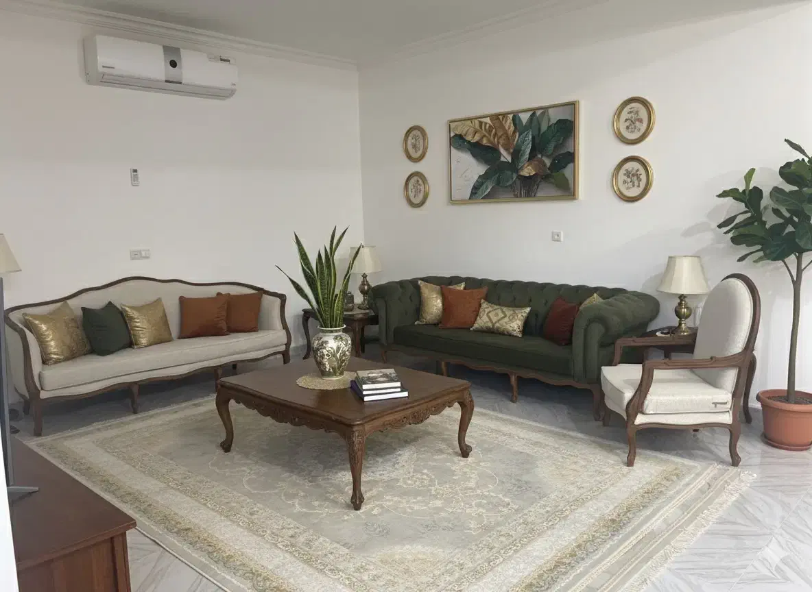 مبلمان کلاسیک 8 نفره|مبلمان خانگی و میز عسلی|بدره, |دیوار