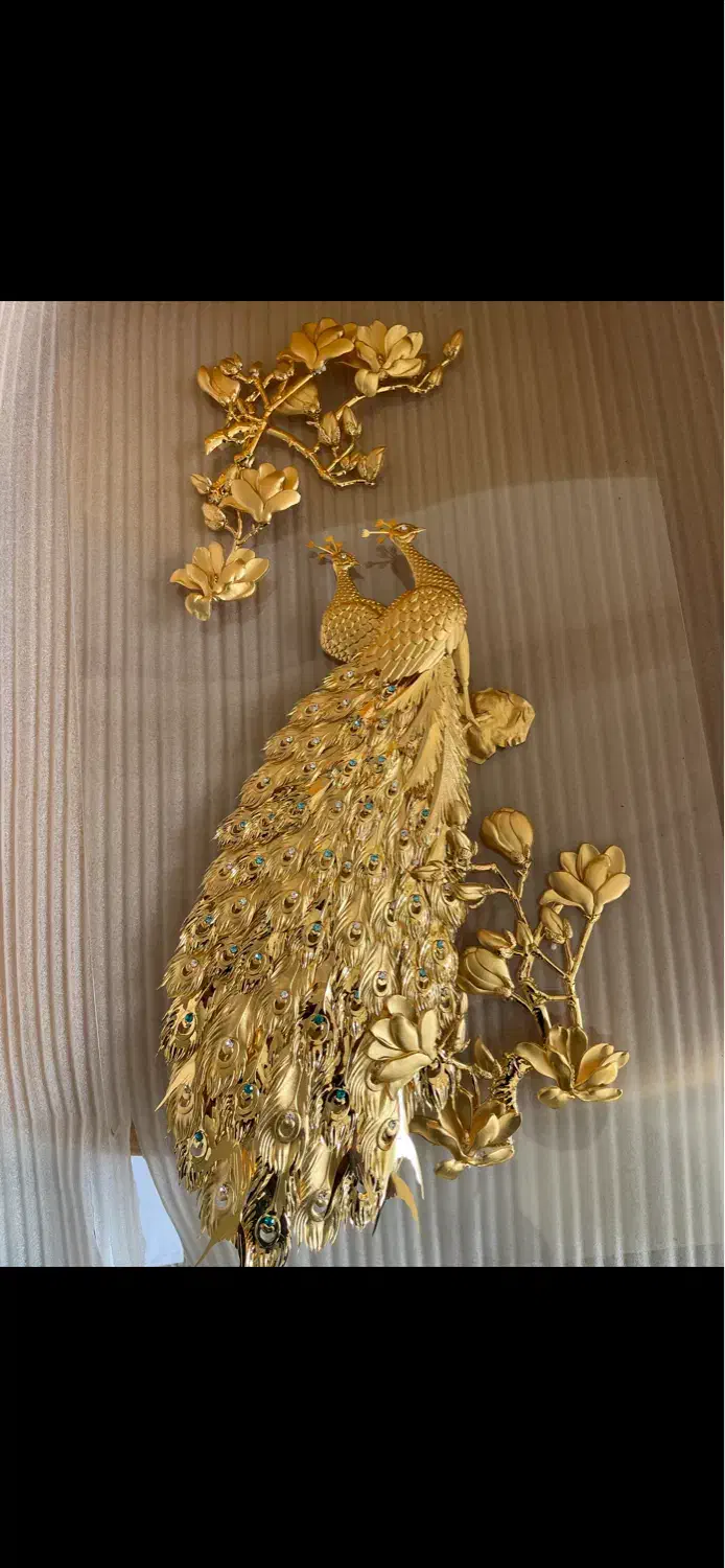 تابلو ورق طلا۲۴عیار مدل ۲طاووس اورجنال خام وارداتی|تابلو، نقاشی، عکس|تهران, بازار|دیوار