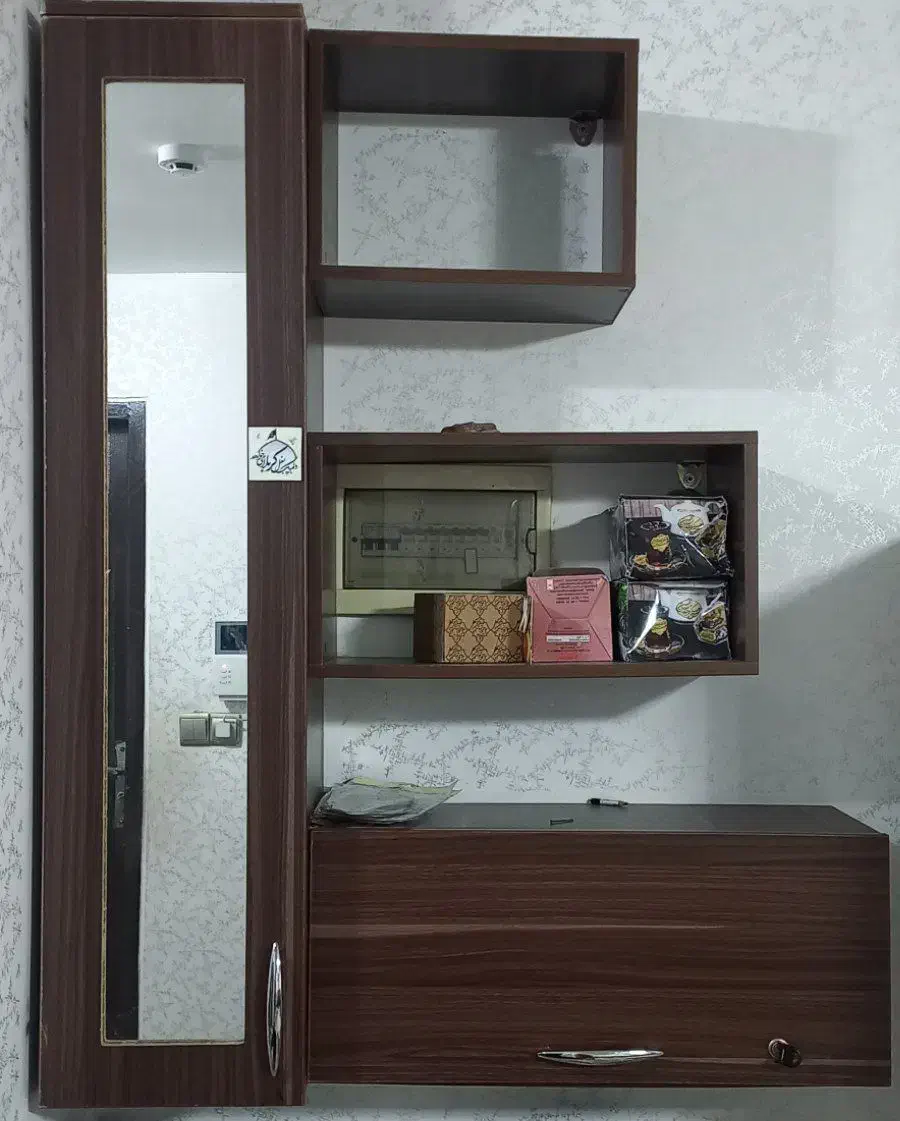 کابینت|کتابخانه، شلف، قفسههای دیواری|رشت, کوی مهر|دیوار