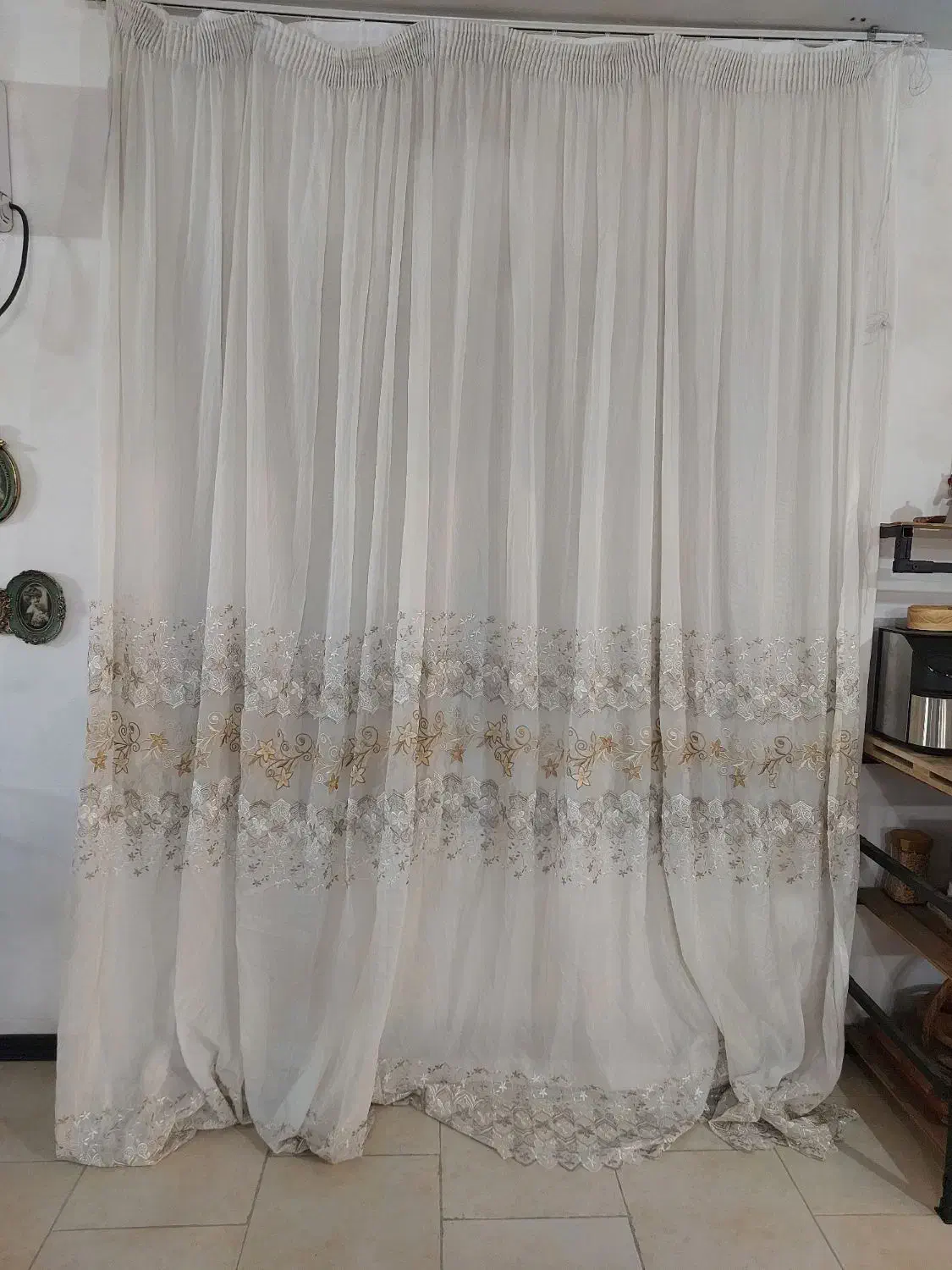 دوتا پرده یک سایز و یک مدل|پرده، رانر، رومیزی|گنبد کاووس, |دیوار