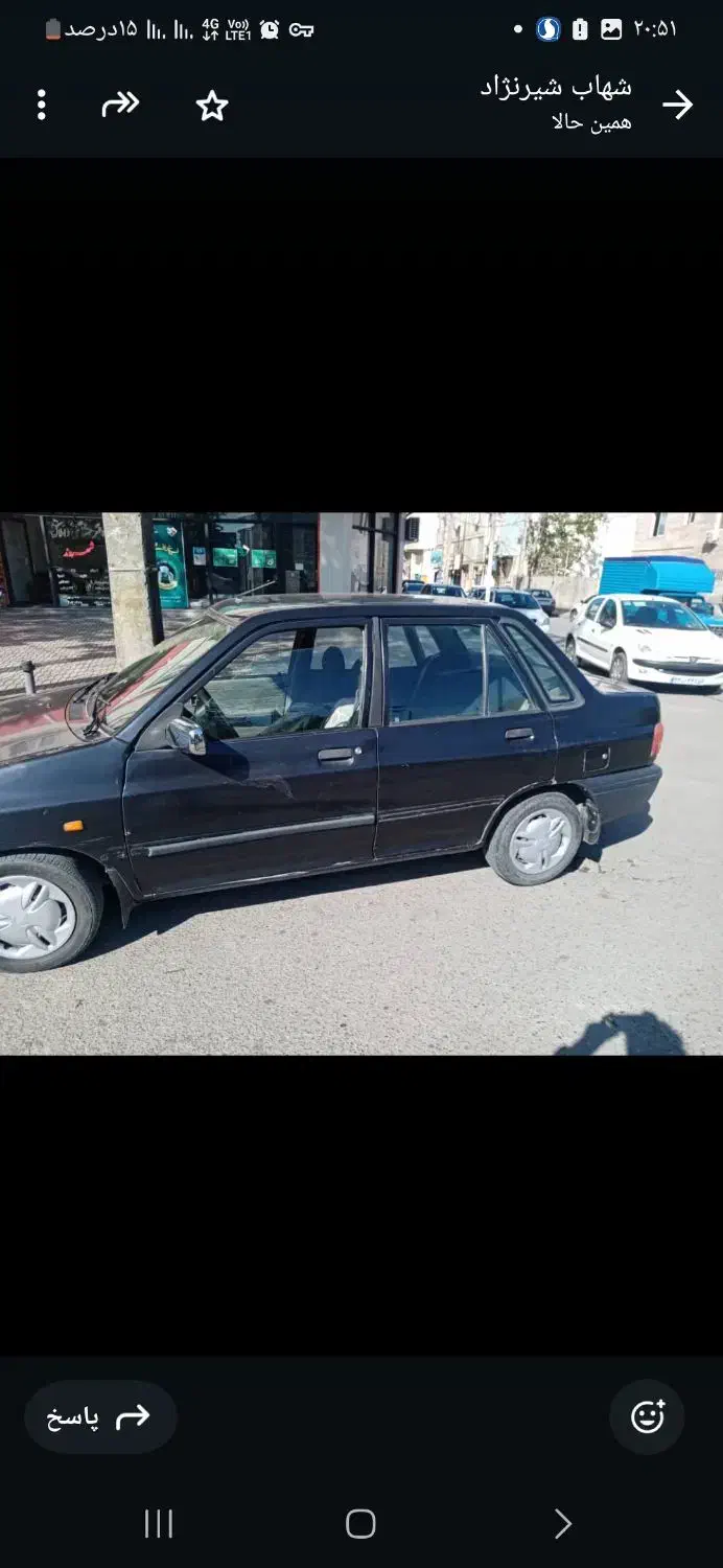 پراید مدل 87مشکی  دور رنگ بیمه یکسال|خودرو سواری و وانت|رشت, پیرسرا|دیوار