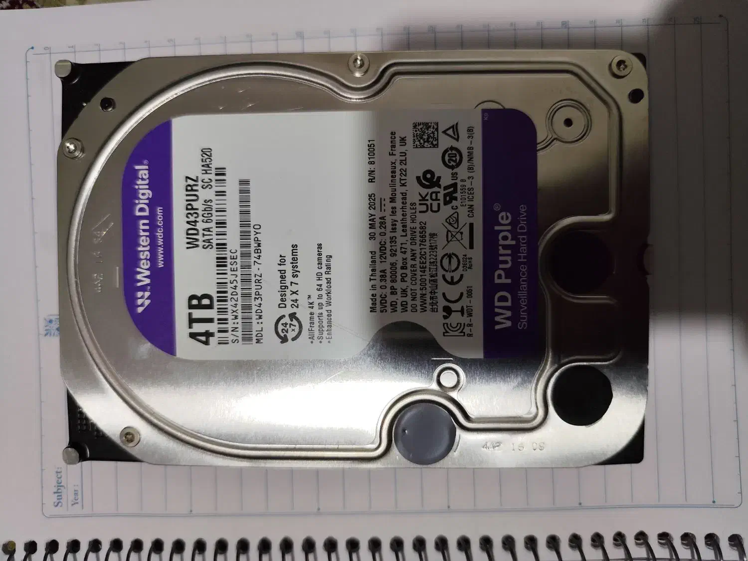 فروش هارد hdd 4tb بنفش نو، اصلی با گارانتی ۲۴ ماهه|قطعات و لوازم جانبی رایانه|گنبد کاووس, |دیوار