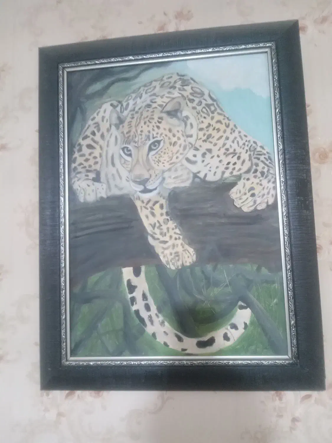 نقاشی پلنگ|تابلو، نقاشی، عکس|محمدشهر, شهرک چمران|دیوار