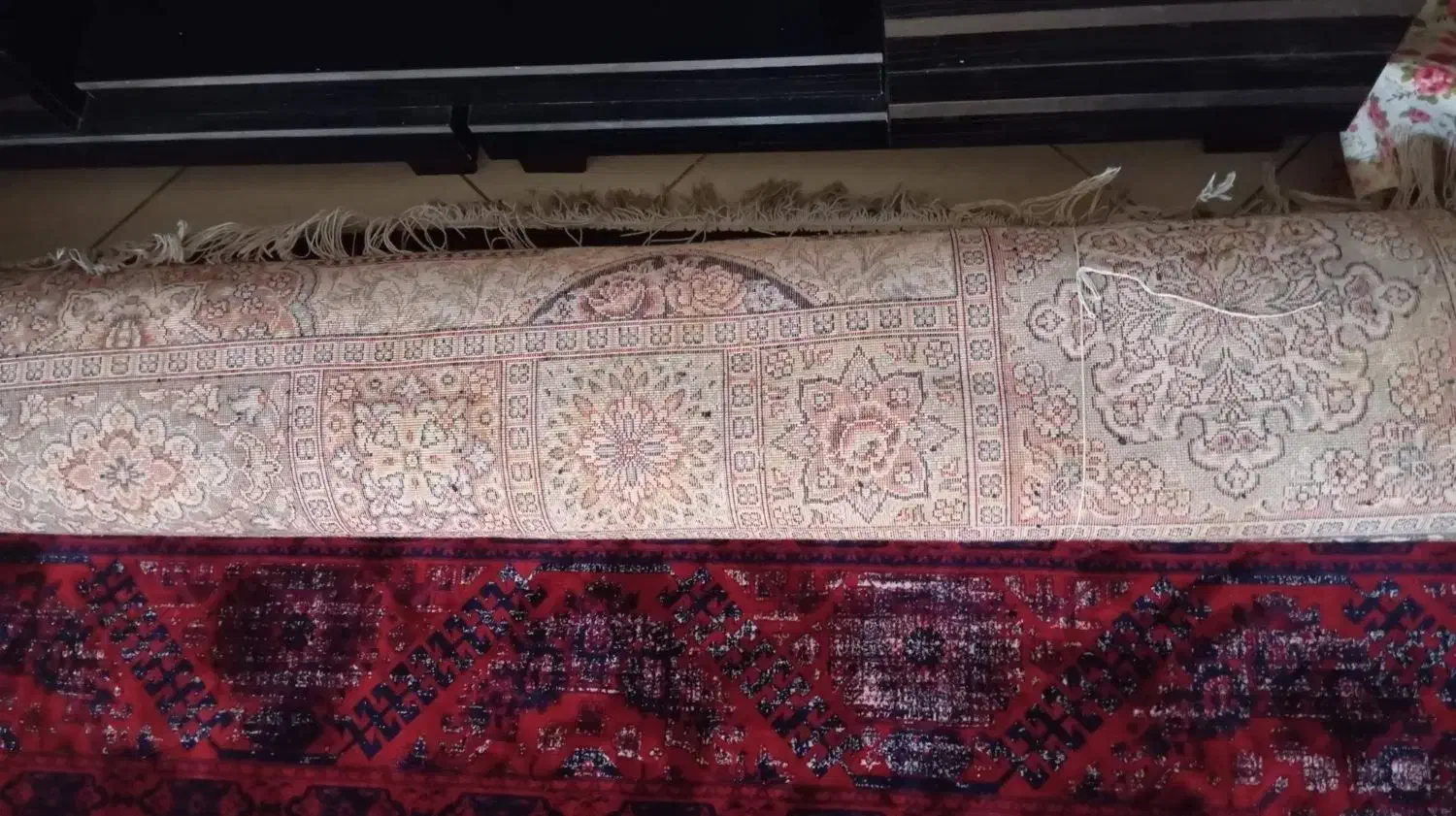 فرش ۱۲ متری سورمه ای|فرش|خاوران, |دیوار