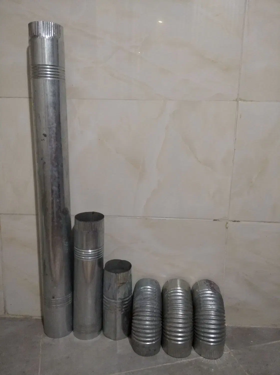 لوله بخاری به همراه زانو|بخاری، هیتر، شومینه|املش, |دیوار