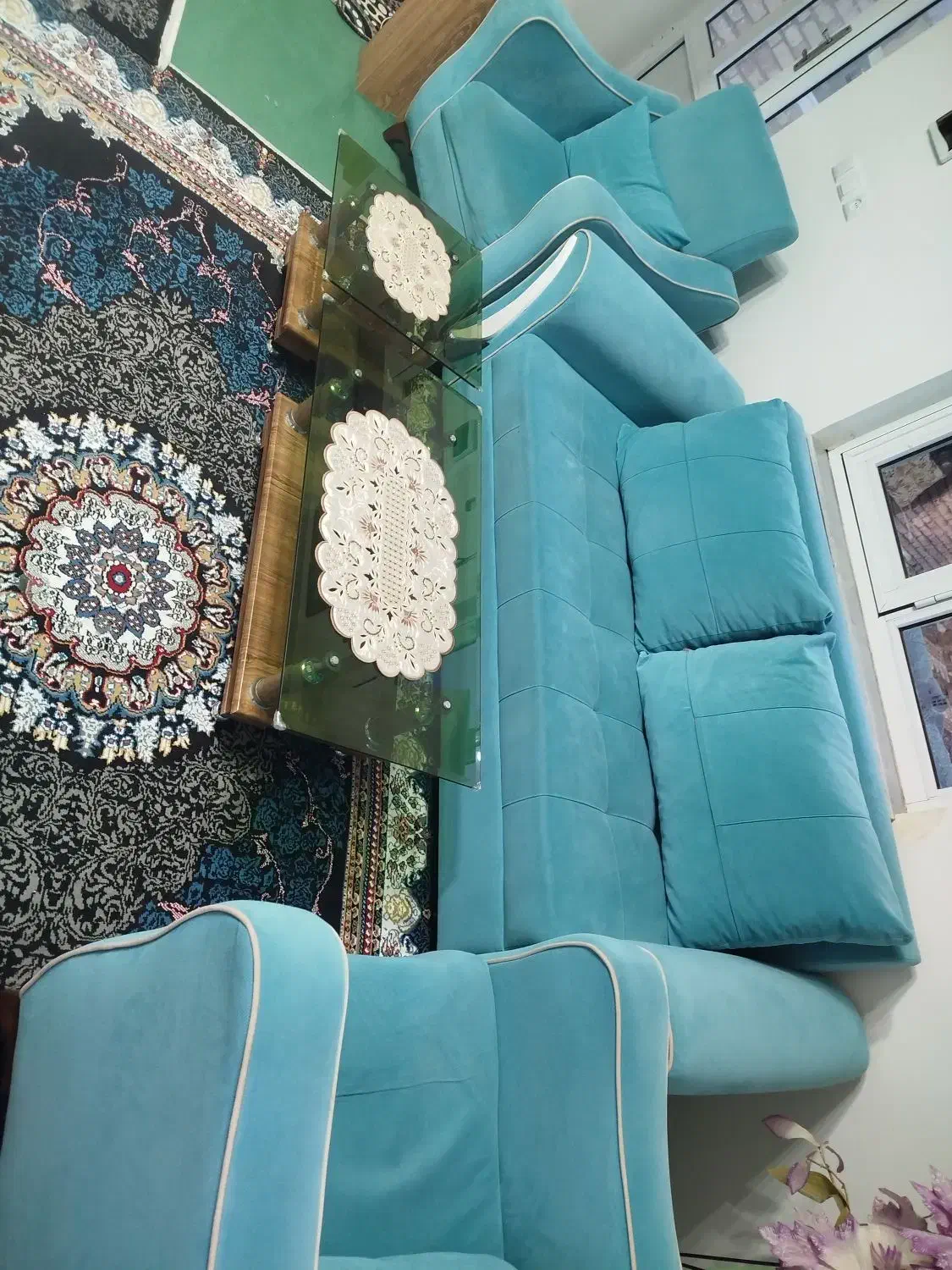 مبل ۸ نفره سالم|مبلمان خانگی و میز عسلی|قره ضیاالدین, |دیوار