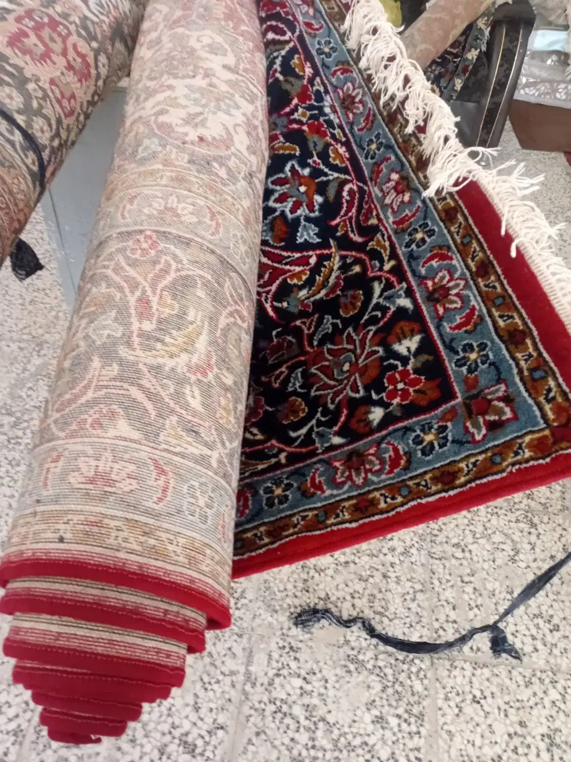 فرش گل قرمز|فرش|رضویه, |دیوار