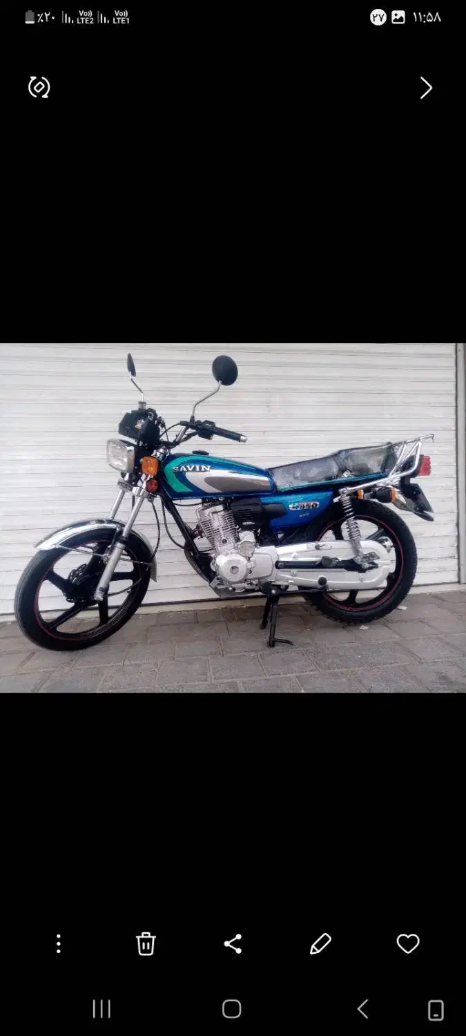 موتور ساوین ۱۵۰در حد صفر|موتورسیکلت|نیشابور, ۲۲ بهمن|دیوار