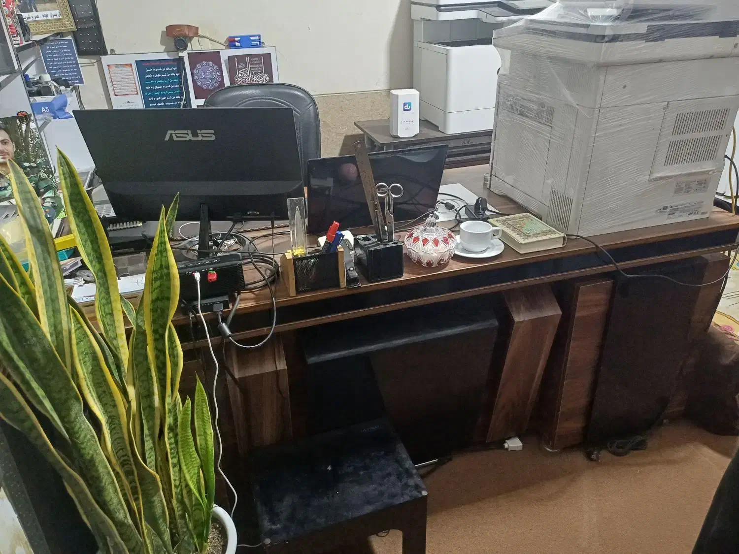 میز مدیریت سه بعدی MDF طرح ال و سه تکه|مبلمان اداری|شیراز, کوزه گری|دیوار