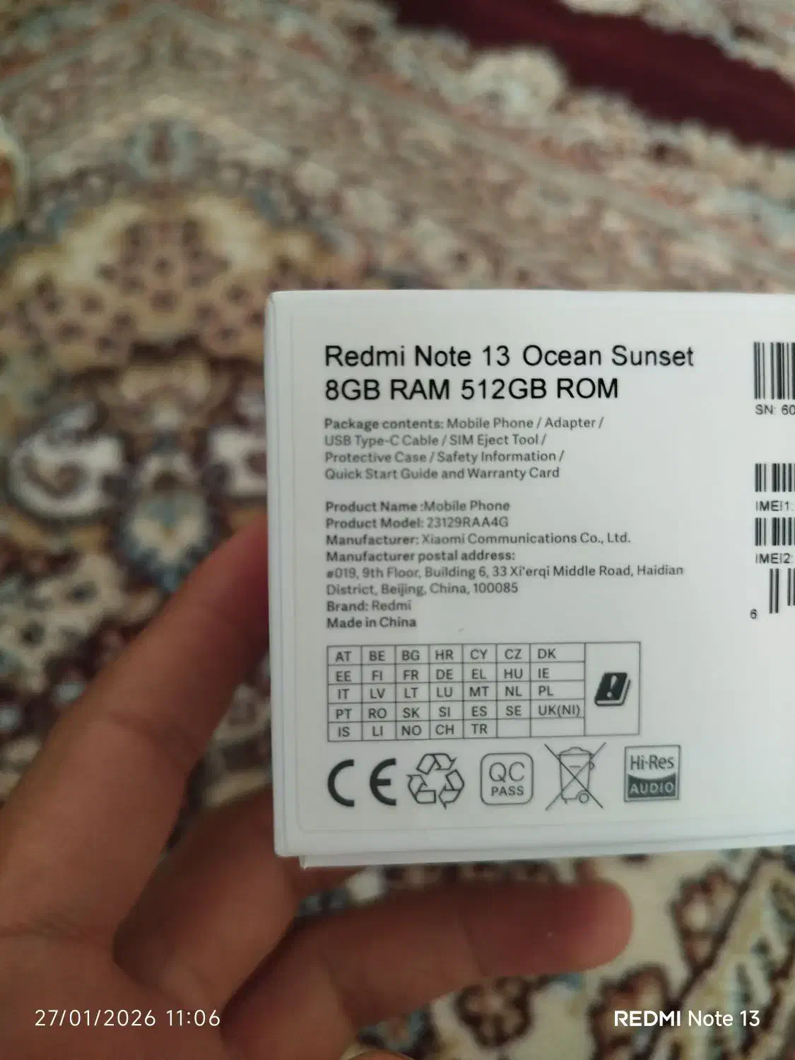 گوشی شیائومی نوت 13 512گیگ|موبایل|همدان, |دیوار