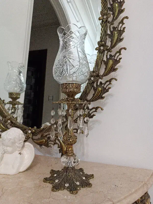 آینه کنسول برنجی|بوفه، ویترین، کنسول|رشت, نیکمرام|دیوار