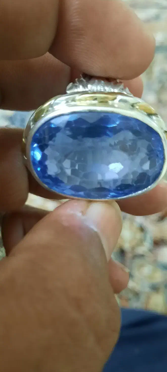 انگشتر توپاز اصلی عالی با رکاب دست ساز|جواهرات|زاهدان, |دیوار