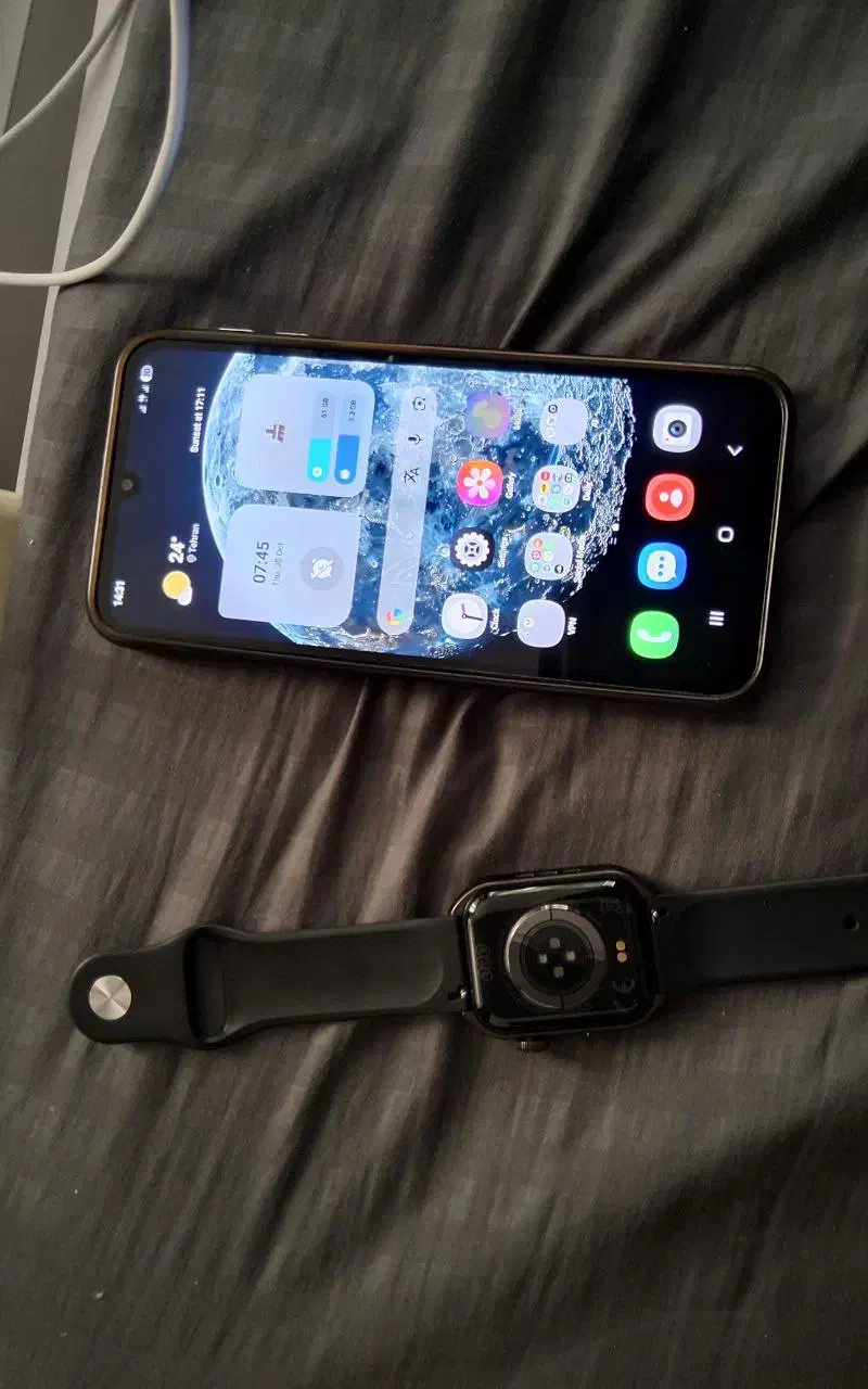 سامسونگ a24 به همراه شارژر و ساعت هوشمند qcy|موبایل|تهران, هروی|دیوار