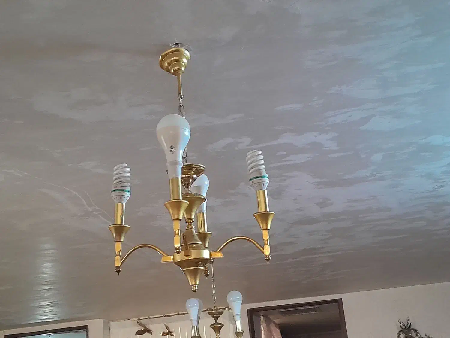 لوستر طلایی|لوستر و چراغ آویز|کرمانشاه, |دیوار