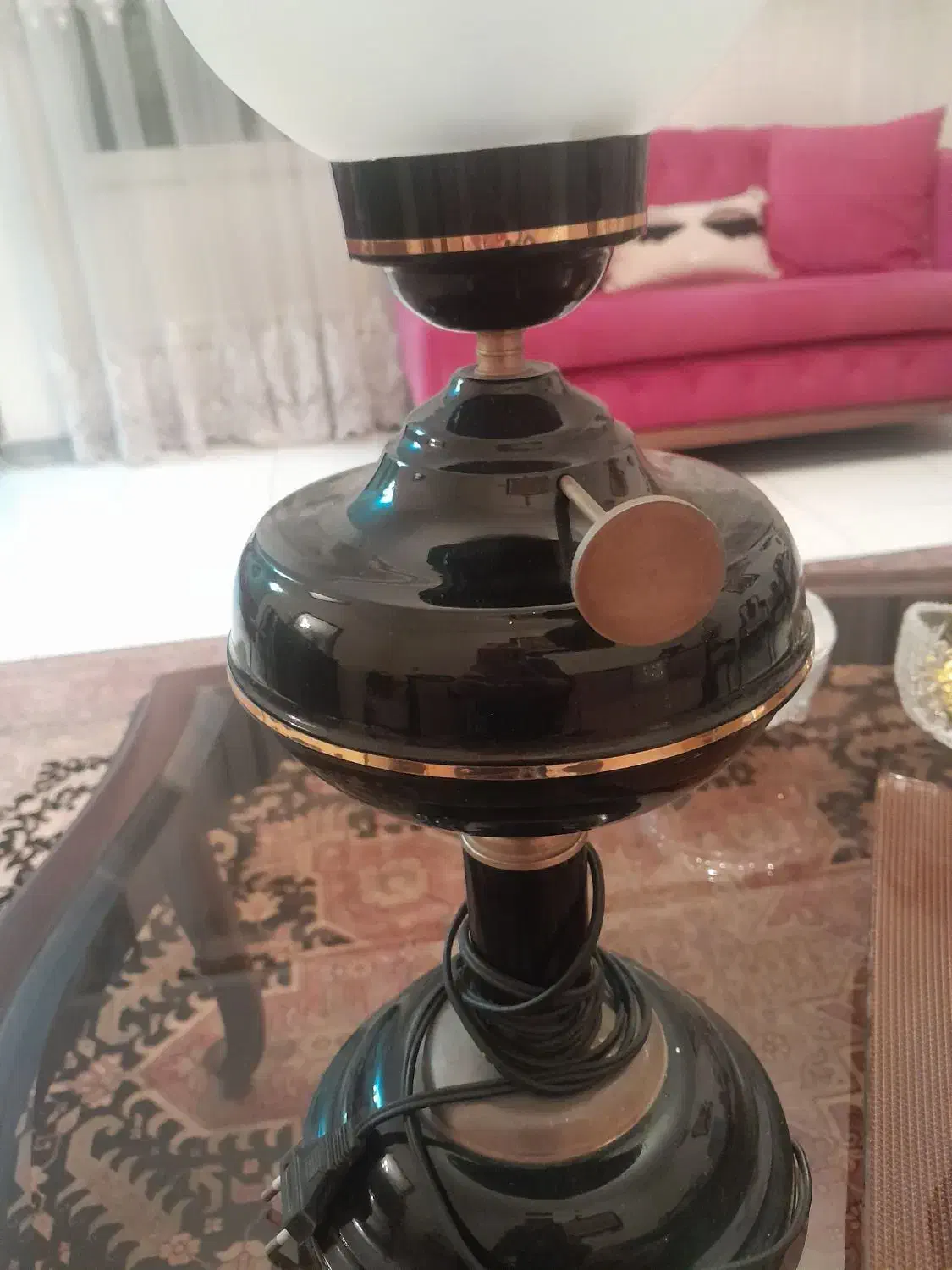 آباژور آنتیک،مدل گردسوز،با تنظیم نور|چراغ خواب و آباژور|تهران, ایرانشهر|دیوار